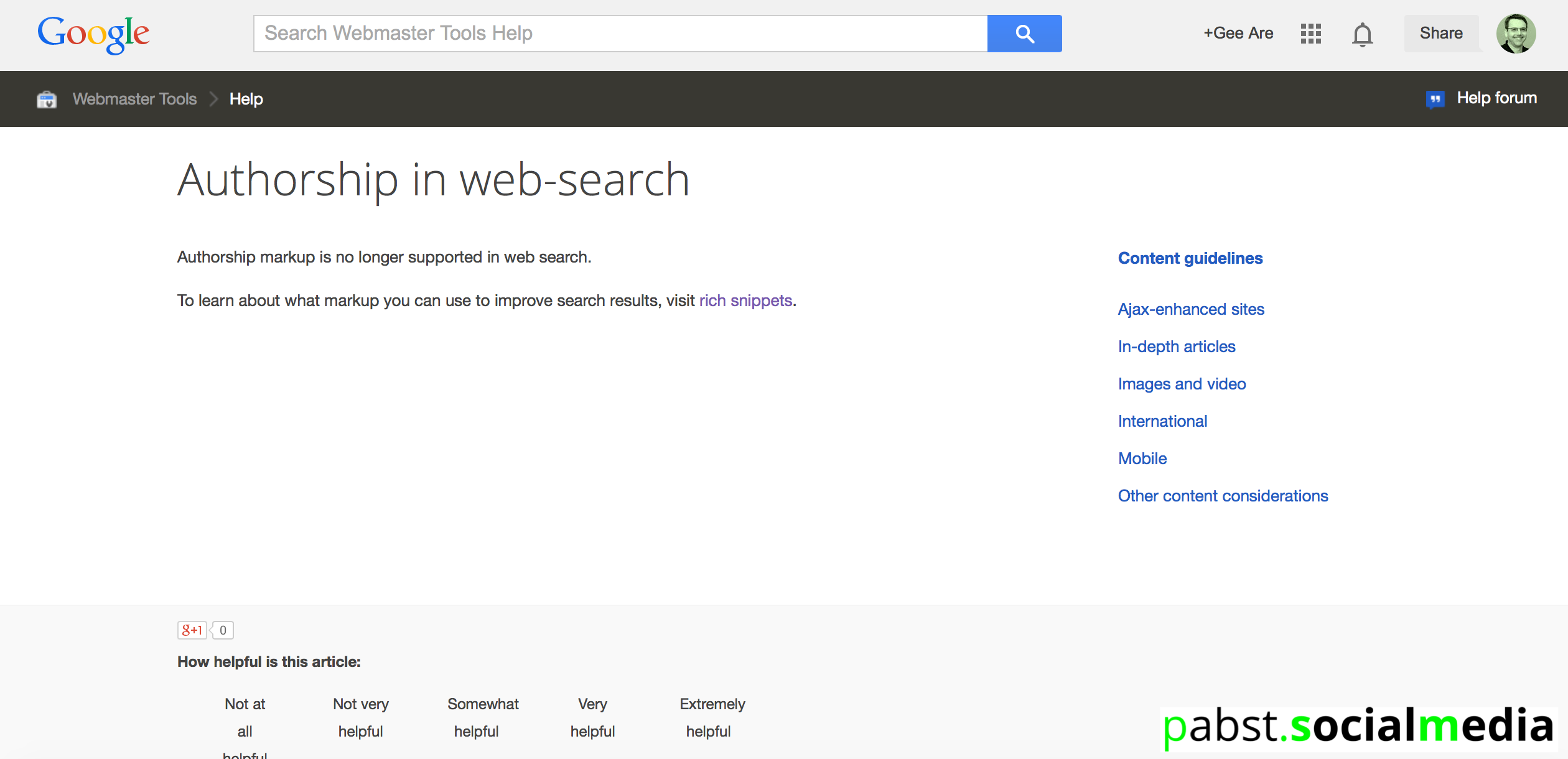 Google Authorship in web-search discontinued