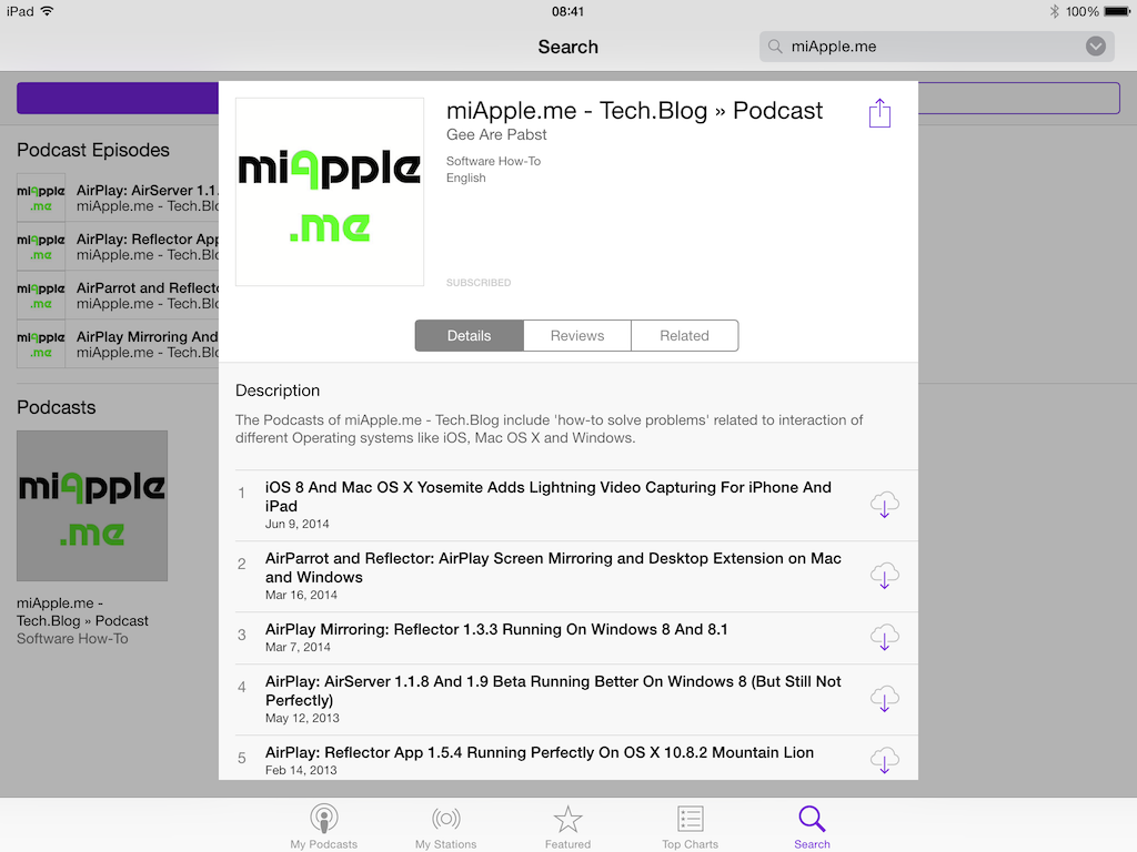 miApple.me Tech.Blog iTunes Podcast