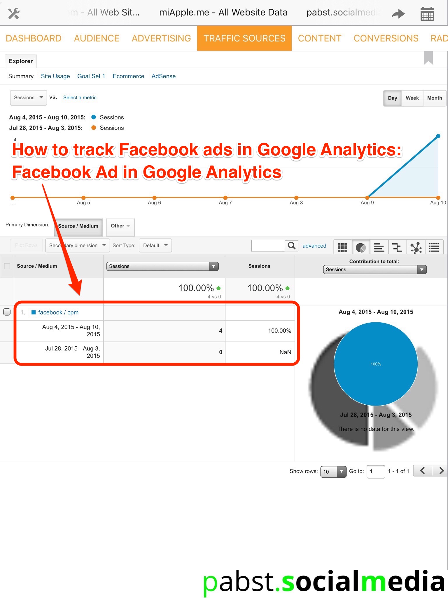 track Facebook ads in Google Analytics_06_Facebook ad referral in Google Analytics