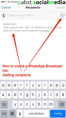 Creating a WhatsApp Broadcast List_03_adding recipients