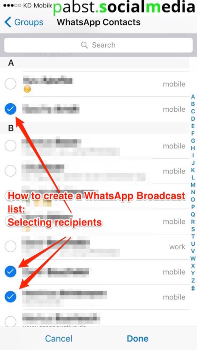 Broadcast list whatsapp что это