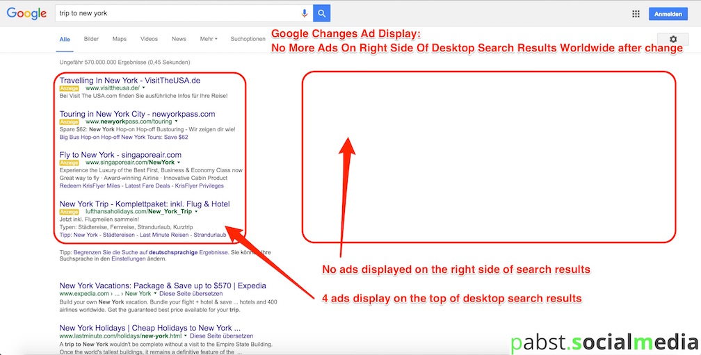 Google changes ad display_Google Search Desktop Results after change